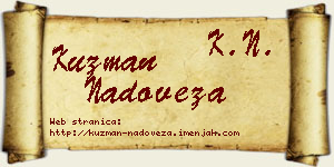 Kuzman Nadoveza vizit kartica